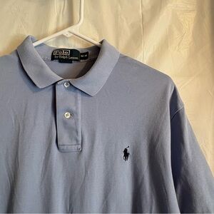 Vtg Polo By Ralph Lauren Men's Size Med Light Blue Polo Cotton Preppy‎ Collared